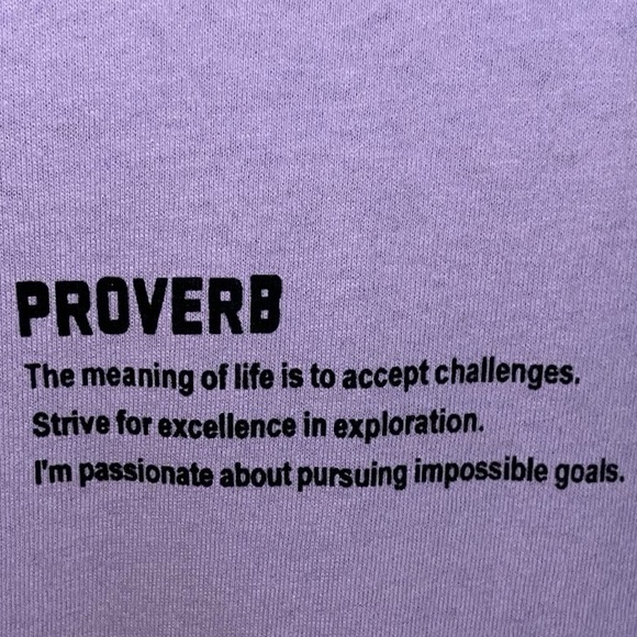 Purple Proverb Shirt Men's Medium - Picture 3 of 3